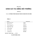 Báo cáo đánh giá tác động môi trường: Sử dụng công nghệ hạt nhân cho  mục đích hòa bình (nhóm 1)