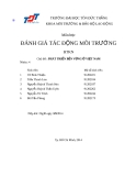 Báo cáo đánh giá tác động môi trường: Phát triển bền vững ở Việt Nam (nhóm 4)