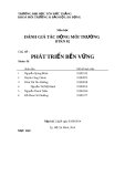 Báo cáo đánh giá tác động môi trường: Phát triển bền vững (nhóm 6)