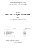 Báo cáo đánh giá tác động môi trường: Vấn đề môi trường quan trọng (nhóm 2)