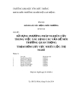 Tiểu luận Đánh giá tác động môi trường: Sử dụng phương pháp nghiên cứu trong việc xác định vấn đề môi trường nghiêm trọng ở dự án Trạm bơm lưu vực Nhiêu Lộc - Thị Nghè (Nhóm 6)