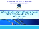 Tiểu luận môn Môi trường kinh doanh