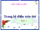 Bài thảo luận Trang bị điện trên ôtô