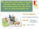 Đề tài: Tác dụng dược lý đảo ngược trong phát triển thực phẩm chức năng / thảo dược: Phương pháp tiếp cận, khuôn khổ và trường hợp nghiên cứu