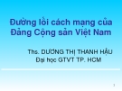 Bài giảng Đường lối Cách mạng của Đảng Cộng sản Việt Nam: Chương Mở đầu - ThS. Dương Thị Thanh Hậu