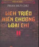 Hiến chương loại chí Lịch triều (Tập 1): Phần 2