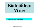 Bài giảng Kinh tế học vi mô: Chương 1 - GV. Mai Văn Hùng