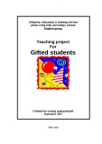 SKKN: Teaching project For Gifted students