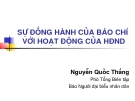 Bài giảng Sự đồng hành của báo chí với hoạt động của HĐND - Nguyễn Quốc Thắng