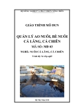 Giáo trình Quản lý ao nuôi, bè nuôi cá lăng, cá chiên - MĐ03: Nuôi cá lăng, cá chiên