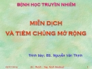 Bài giảng Bệnh học truyền nhiễm: Miễn dịch và tiêm chủng mở rộng - BS. Nguyễn Văn Thịnh