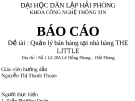 Đề tài: Quản lý bán hàng tại nhà hàng The Little