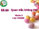 Đề tài: Quan trắc không khí