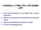 Bài giảng Chương 3: Công tác chủ nhiệm lớp