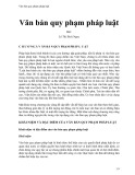 Văn bản quy phạm pháp luật - Lê Thị Bích Ngọc