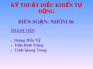 Thuyết trình Kỹ thuật điều khiển tự động