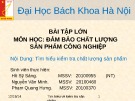 Bài tập lớn Đảm bảo chất lượng sản phẩm công nghiệp: Tìm hiểu kiểm tra chất lượng sản phẩm