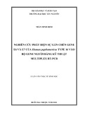 Luận văn thạc sĩ Sinh học: Nghiên cứu phát hiện sự gắn chèn gen E6 và E7 của Human papilomavirus Type 16 vào bộ gene người bằng kỹ thuật Multiplex RT-PCR