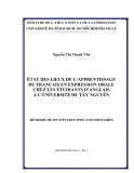 Luận văn: État des lieux de l’apprentissage du franÇais en expression orale chez les étudiants d’anglais  à l’université de Tây Nguyên