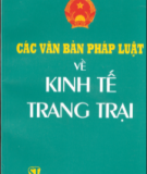 Kinh tế trang trại và các văn bản pháp luật: Phần 1