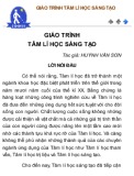 Giáo trình Tâm lý học sáng tạo - Huỳnh Văn Sơn