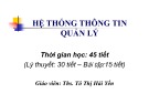 Bài giảng Hệ thống thông tin quản lý: Chương 1 - ThS. Tô Thị Hải Yến