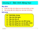 Bài giảng Điều khiển tự động - Chương 3: Đặc tính động học