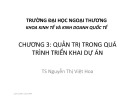Bài giảng Quản trị dự án đầu tư quốc tế: Chương 3 - TS. Nguyễn Thị Việt Hoa