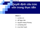 Bài thuyết trình Chương 16: Quyết định cấu trúc vốn trong thực tiễn