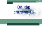 Bài giảng Bài tập Tài chính doanh nghiệp: Chương 16