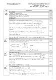 Đáp án Đề thi thử Đại học lần 1 môn Toán khối A, A1, B, D năm 2014 - THPT Quế Võ 1
