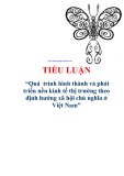 Tiểu luận: Quá trình hình thành và phát triển nền kinh tế thị trường theo định hướng xã hội chủ nghĩa ở Việt Nam