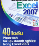 40 kiểu phân tích tài liệu doanh nghiệp trong Excel 2007 - Hướng dẫn phân tích trong Excel 2007: Phần 1