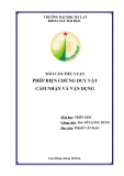 Báo cáo tiểu luận: Phép biện chứng duy vật cảm nhận và vận dụng