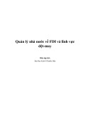 Tài liệu Quản lý nhà nước về FDI và lĩnh vực dệt-may - ĐH Kinh tế Quốc dân