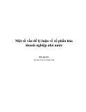 Tài liệu Một số vấn đề lý luận về cổ phần hóa doanh nghiệp nhà nước - ĐH Kinh tế Quốc dân