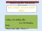 Bài thuyết trình: Thống kê mô tả và phân tích