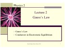 Physics 2 Lecture 2 Gauss’s Law
