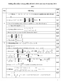 Hướng dẫn chấm và thang điểm đề KSCL HSG môn Toán 10 năm học 2014 - 2015