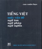 Vấn đề ngữ âm, ngữ pháp, ngữ nghĩa Tiếng Việt: Phần 1