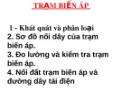 Bài giảng Trạm biến áp