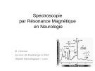 Bài giảng Spectroscopie par Résonance Magnétique en Neurologie