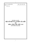 Đề cương Bài số 3: Một số nội dung cơ bản của điều lệ Đảng Cộng sản Việt Nam - Lê Văn Long