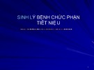 Bài giảng Sinh lý bệnh chức phận tiết niệu