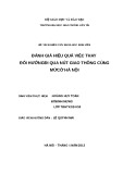 Đề tài nghiên cứu khoa học sinh viên: Đánh giá hiệu quả việc thay đổi hướng đi qua nút giao thông cùng mức ở Hà Nội