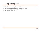 Bài giảng Hệ thống file