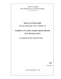 Báo cáo tổng hợp kết quả khoa học công nghệ đề tài: Nghiên cứu công nghệ chuỗi nhuộm tơ tằm dạng bút - Bùi Thị Minh Thúy