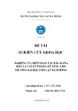 Nghiên cứu khoa học: Nghiên cứu biên soạn tập bài giảng môn xác suất thống kê dùng cho Trường Đại học Dân lập Hải Phòng