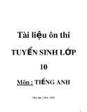 Tài liệu ôn thi tuyển sinh lớp 10 môn Tiếng Anh