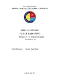 Bài giảng môn học Vật lý đại cương (dùng cho hệ cao đẳng chuyên nghiệp) -  Nguyễn Ngọc Dung